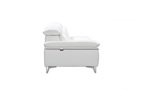 727 DivanItalia White Right Arm Facing Sectional – Top Grain Italian LeatherModel:  727-WHITE-SECT