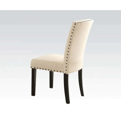 Nolan Linen & Salvage Dark Oak Side Chair Model 72852 By ACME Furniture