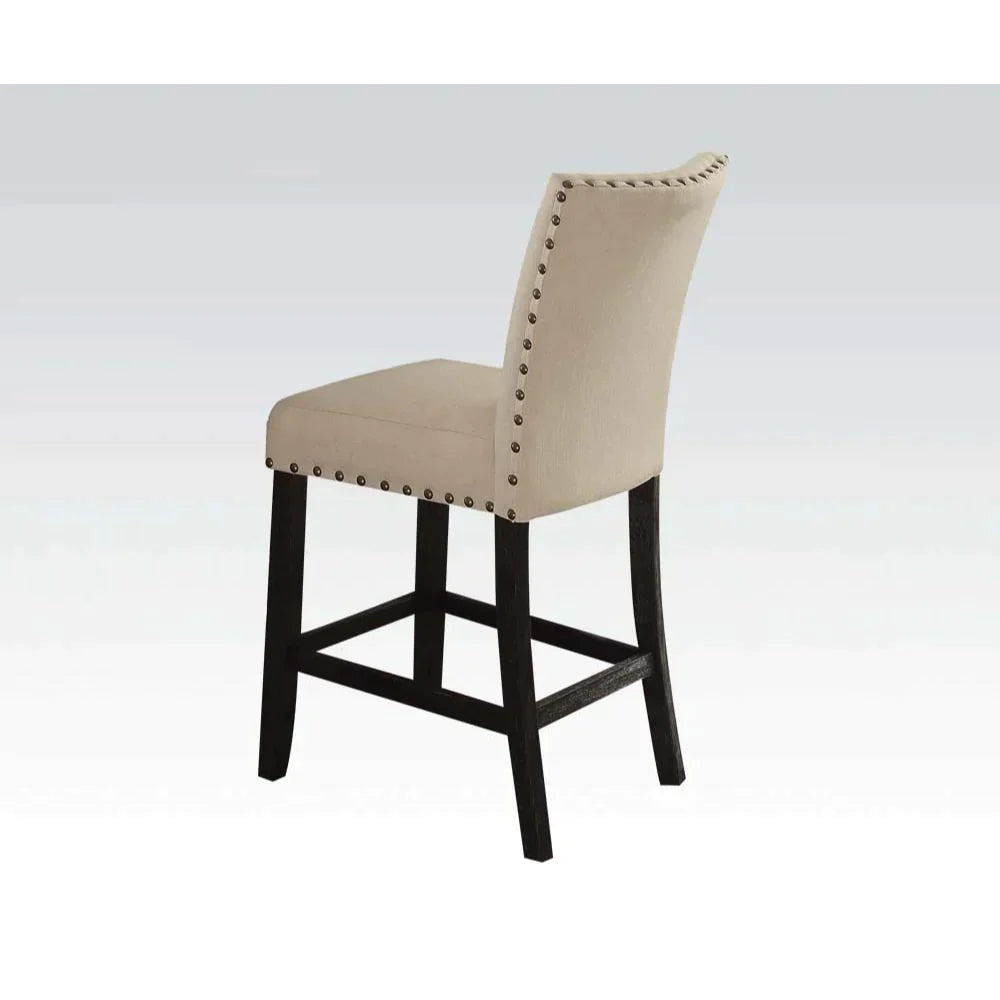 Nolan Linen & Salvage Dark Oak Counter Height Chair Model 72857 By ACME Furniture
