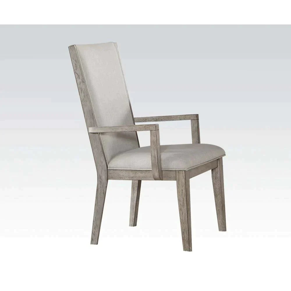 Rocky Fabric & Gray Oak Chair Model 72863 By ACME Furniture