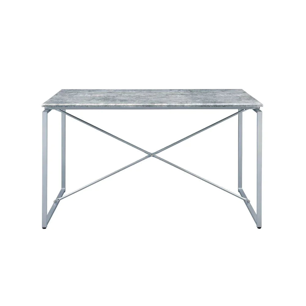 Jurgen Faux Concrete & Silver Dining Table Model 72905 By ACME Furniture