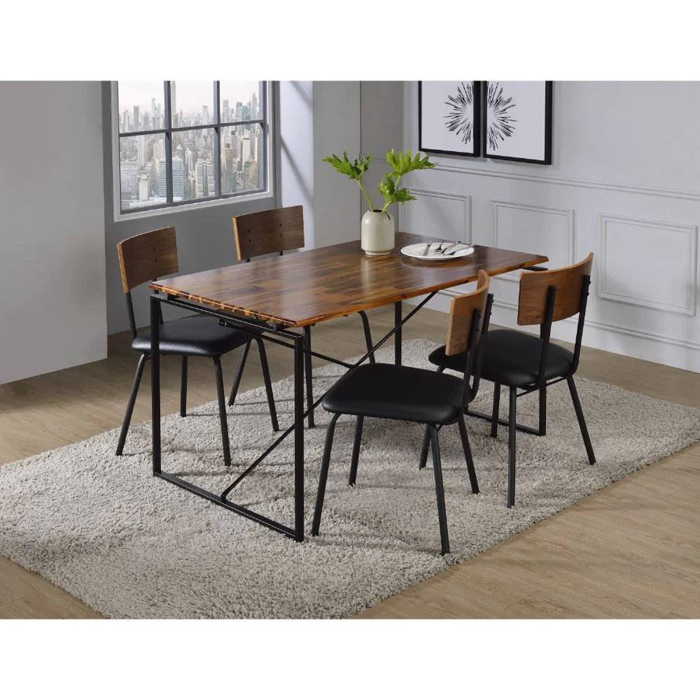 Jurgen Oak & Black Dining Table Model 72910 By ACME Furniture