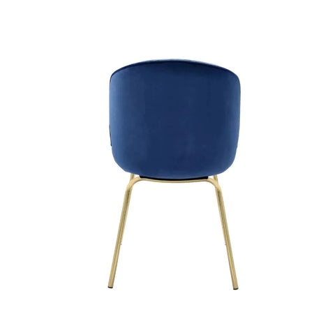 Chuchip Blue Velvet & Gold Side Chair Model 72947 By ACME Furniture
