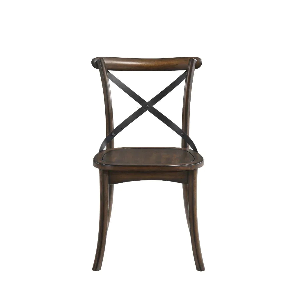 Kaelyn Dark Oak & Black Side Chair Model 73032 By ACME Furniture