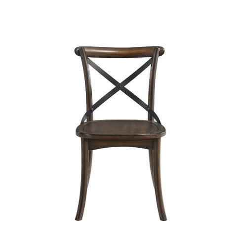 Kaelyn Dark Oak & Black Side Chair Model 73032 By ACME Furniture
