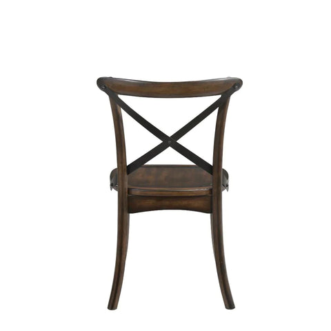 Kaelyn Dark Oak & Black Side Chair Model 73032 By ACME Furniture