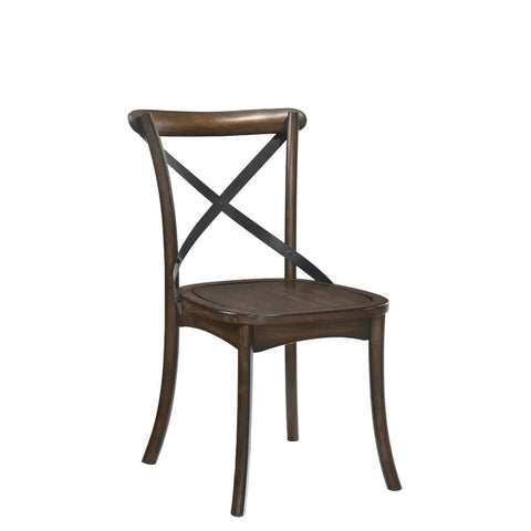 Kaelyn Dark Oak & Black Side Chair Model 73032 By ACME Furniture