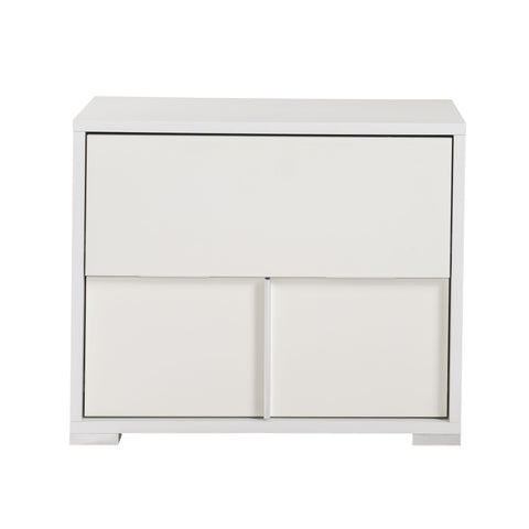 Modrest Nicla Italian Modern White Nightstand Model VGACNICLA-NS