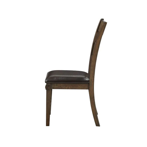 Nabirye PU & Dark Oak Side Chair Model 73162 By ACME Furniture