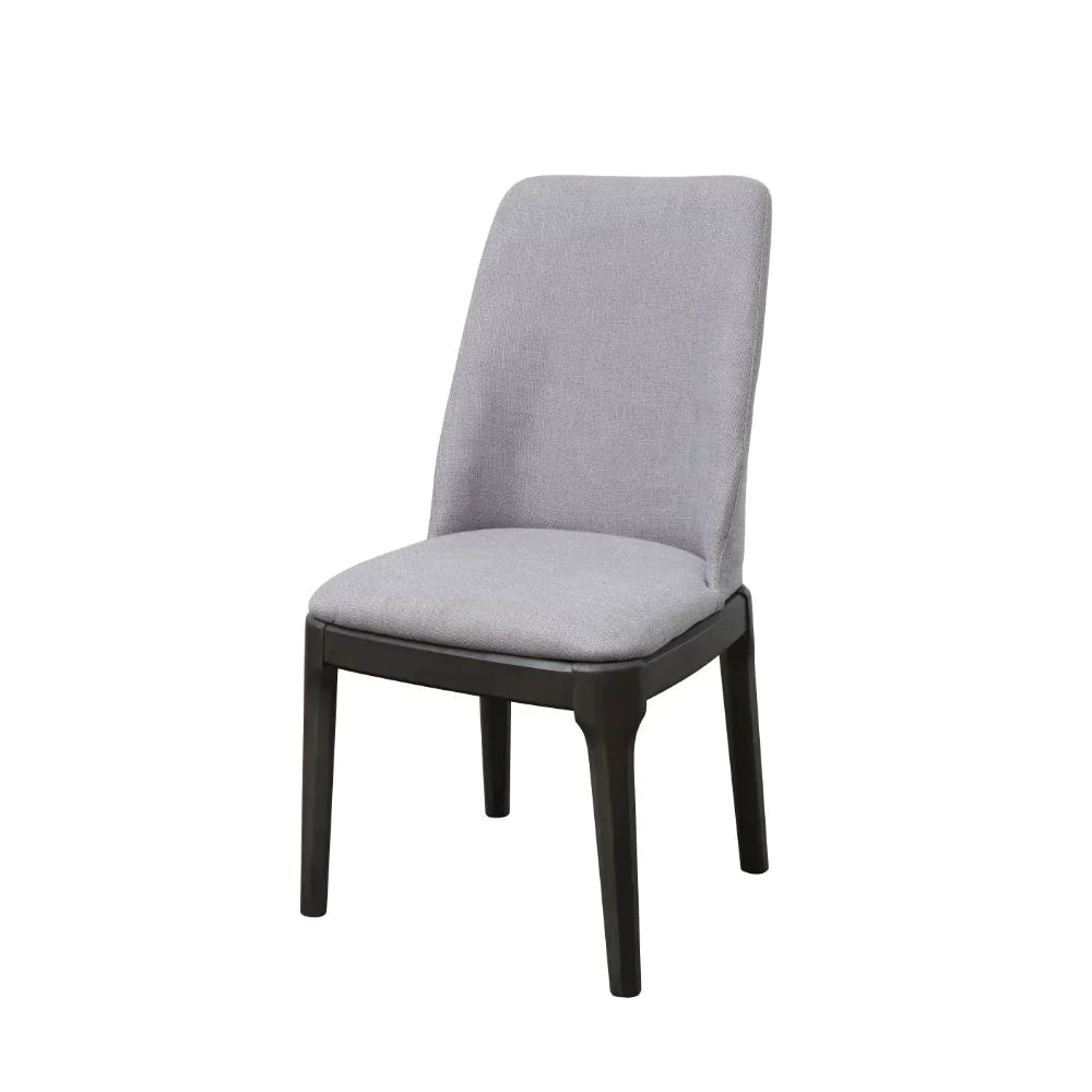 Madan Light Gray Linen & Gray Oak Side Chair Model 73172 By ACME Furniture