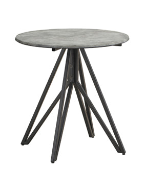 Coaster Hadi Round End Table with Hairpin Legs Cement and Gunmetal Model 736177