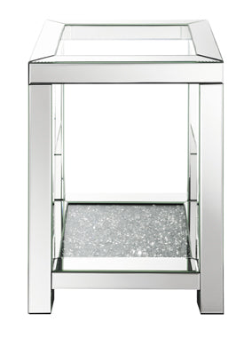 Coaster Valentina Square End Table with Glass Top Mirror Model 736217