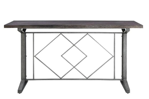 Evangeline Salvaged Brown & Black Finish Counter Height Table Model 73900 By ACME Furniture