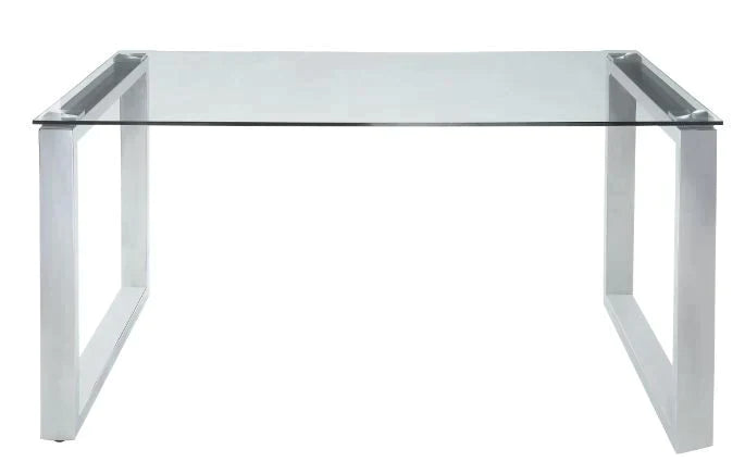 Abraham Clear Glass & Chrome Finish Dining Table Model 74015 By ACME Furniture