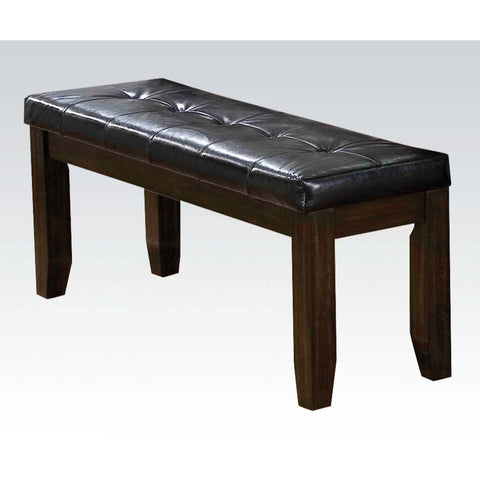 ACME Urbana Black PU & Espresso Finish Urbana Bench Model 74625
