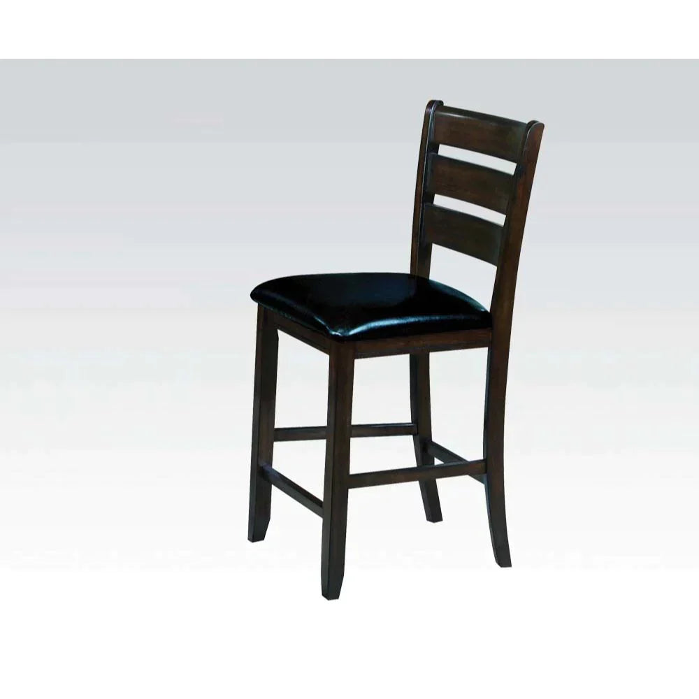 Urbana Black PU & Espresso Counter Height Chair Model 74633 By ACME Furniture