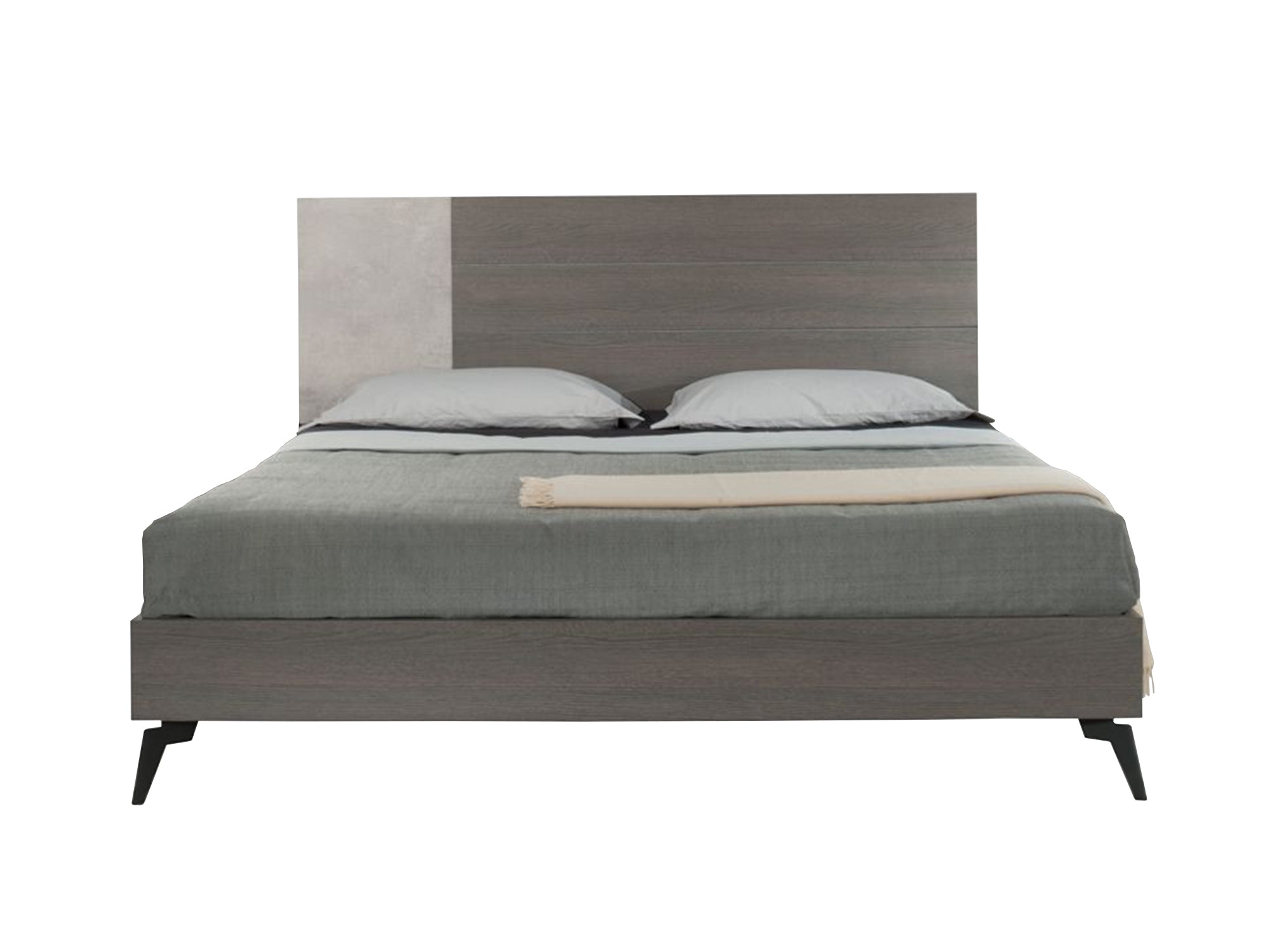 Nova Domus Palermo Italian Modern Faux Concrete & Grey Bed Model VGACPALERMO-BED
