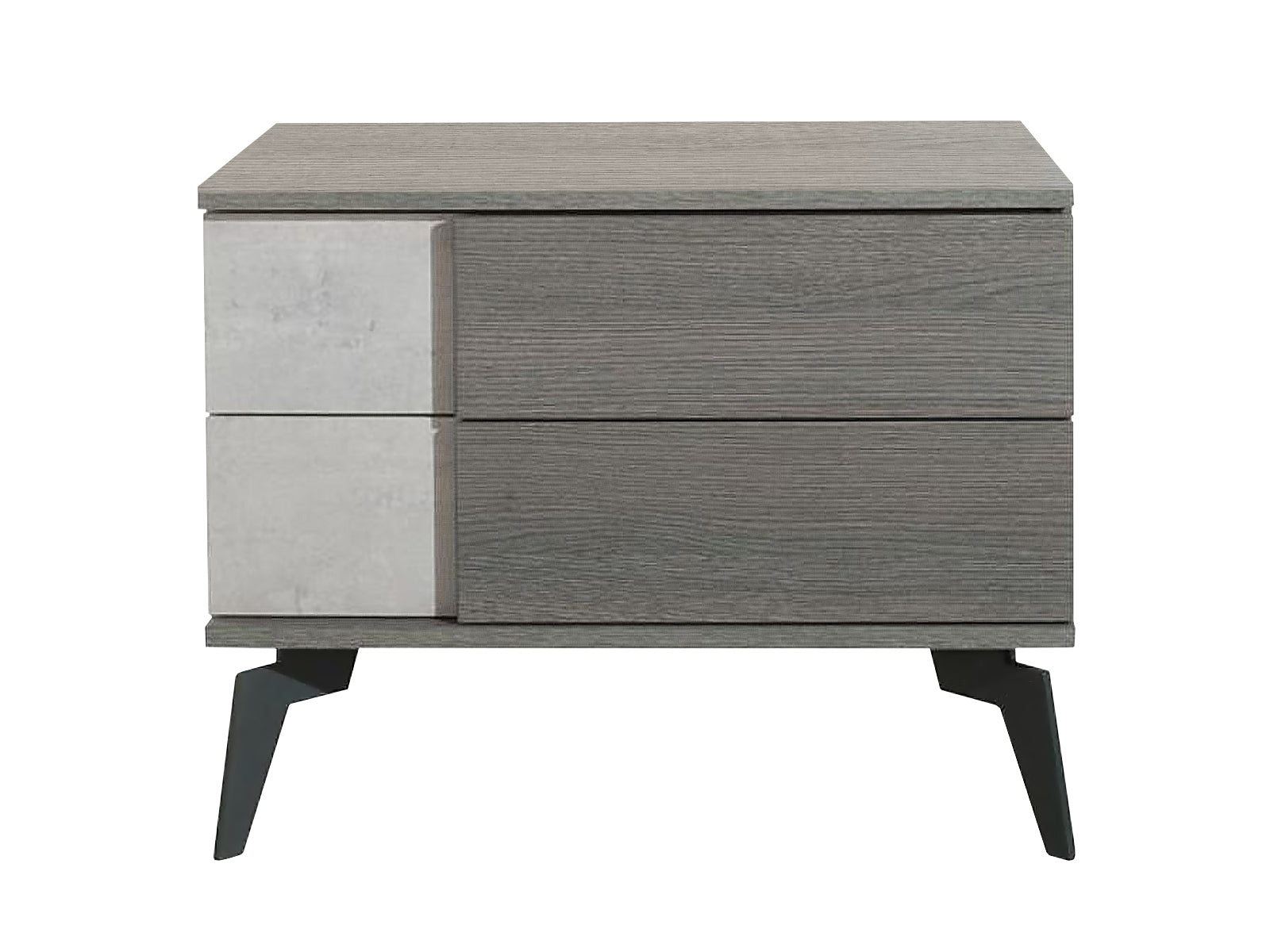 Nova Domus Palermo Italian Modern Faux Concrete & Grey Nightstand Model VGACPALERMO-NS