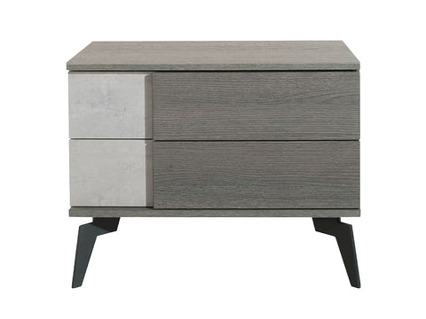 Nova Domus Palermo Italian Modern Faux Concrete & Grey Nightstand Model VGACPALERMO-NS