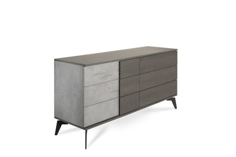 Nova Domus Palermo Italian Modern Faux Concrete & Grey Bedroom Set Model VGACPALERMO-SET