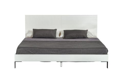 Nova Domus Valencia Contemporary White Bed Model VGMABR-76-BED