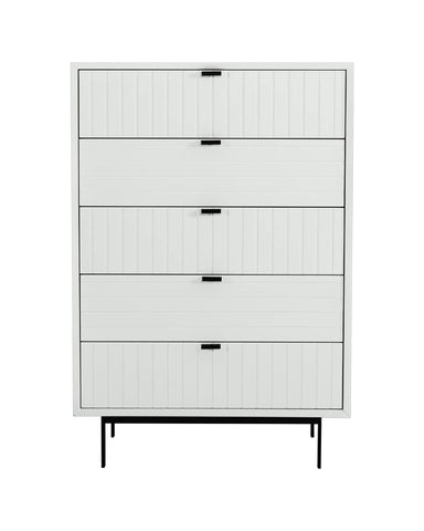 Nova Domus Valencia Contemporary White Chest Model VGMABR-76-CHEST