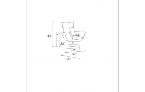 C74 DivanItalia White Lounge Chair – Top Grain Italian LeatherModel:  C74-WHITE-CH