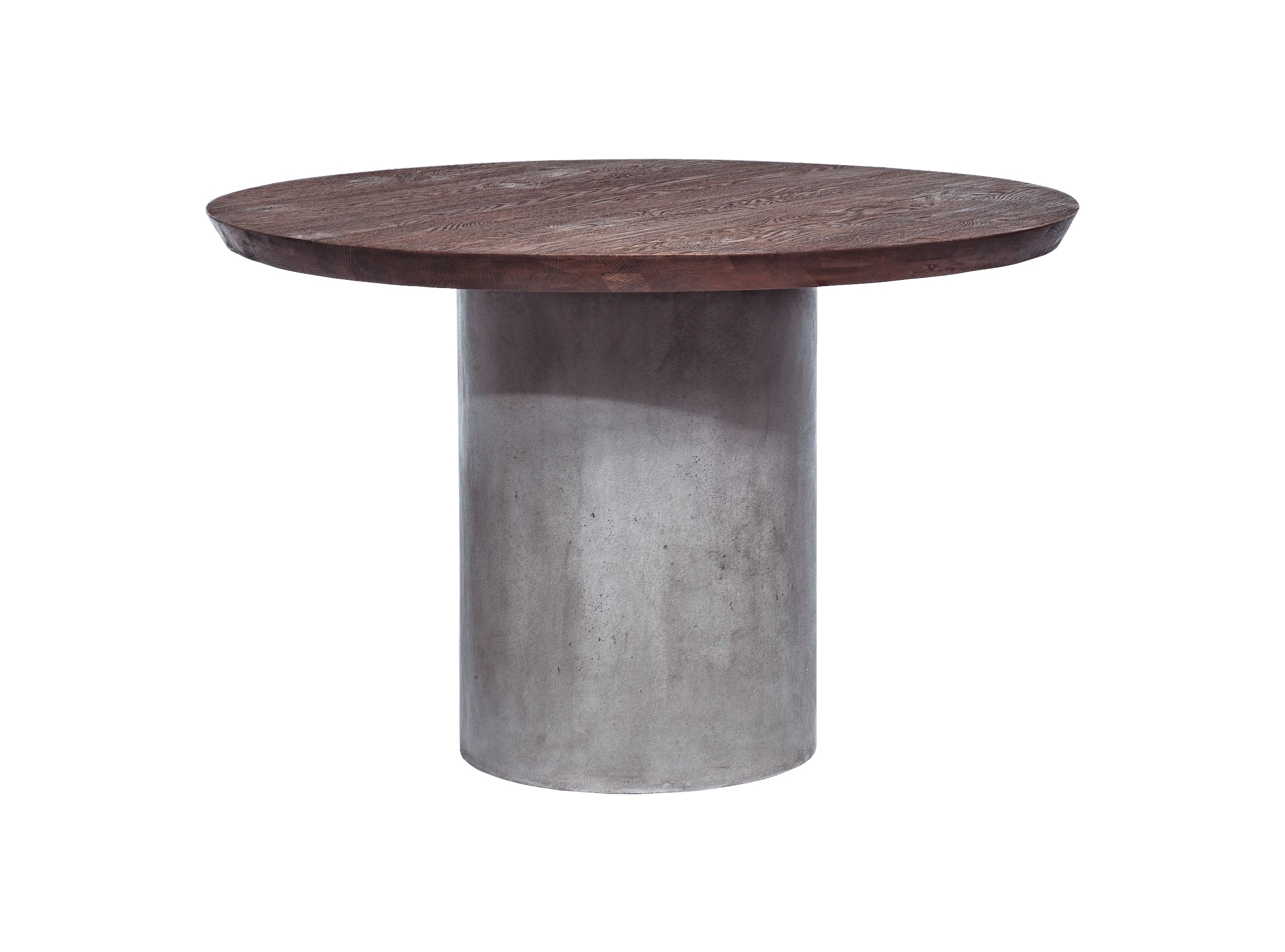 Modrest Renzo Modern Round Oak & Concrete Dining Table Model VGGR649320