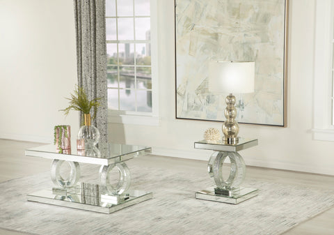 Coaster Breena Square End Table Mirror Model 753277
