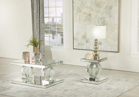 Coaster Breena Square End Table Mirror Model 753277