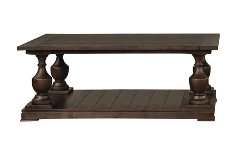 Coaster Walden Rectangular Coffee Table with Turned Legs and Floor Shelf Coffee Model 753378