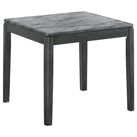 Coaster Square End Table Faux Grey Marble and Black Model 753517