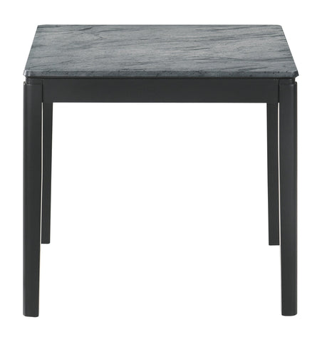 Coaster Square End Table Faux Grey Marble and Black Model 753517