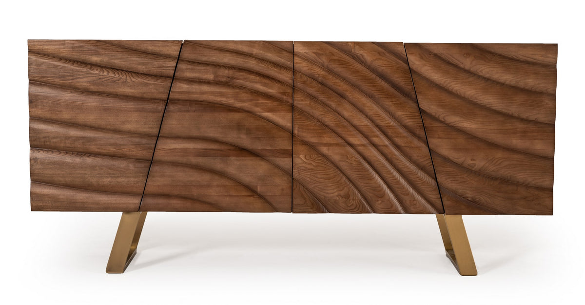 Modrest Finley Modern Walnut & Gold Buffet By VIG Furniture