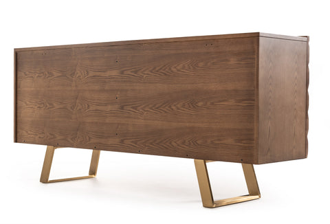 Modrest Finley Modern Walnut & Gold Buffet By VIG Furniture