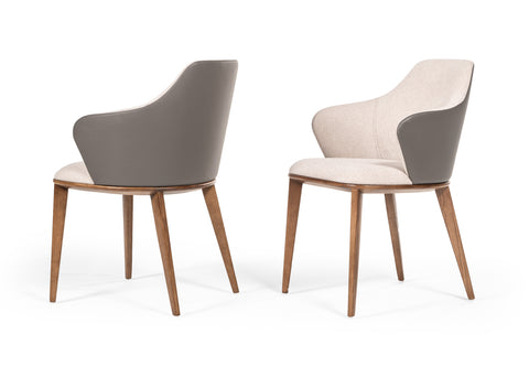 Modrest Megan Modern Beige & Grey Dining Chair By VIG Furniture