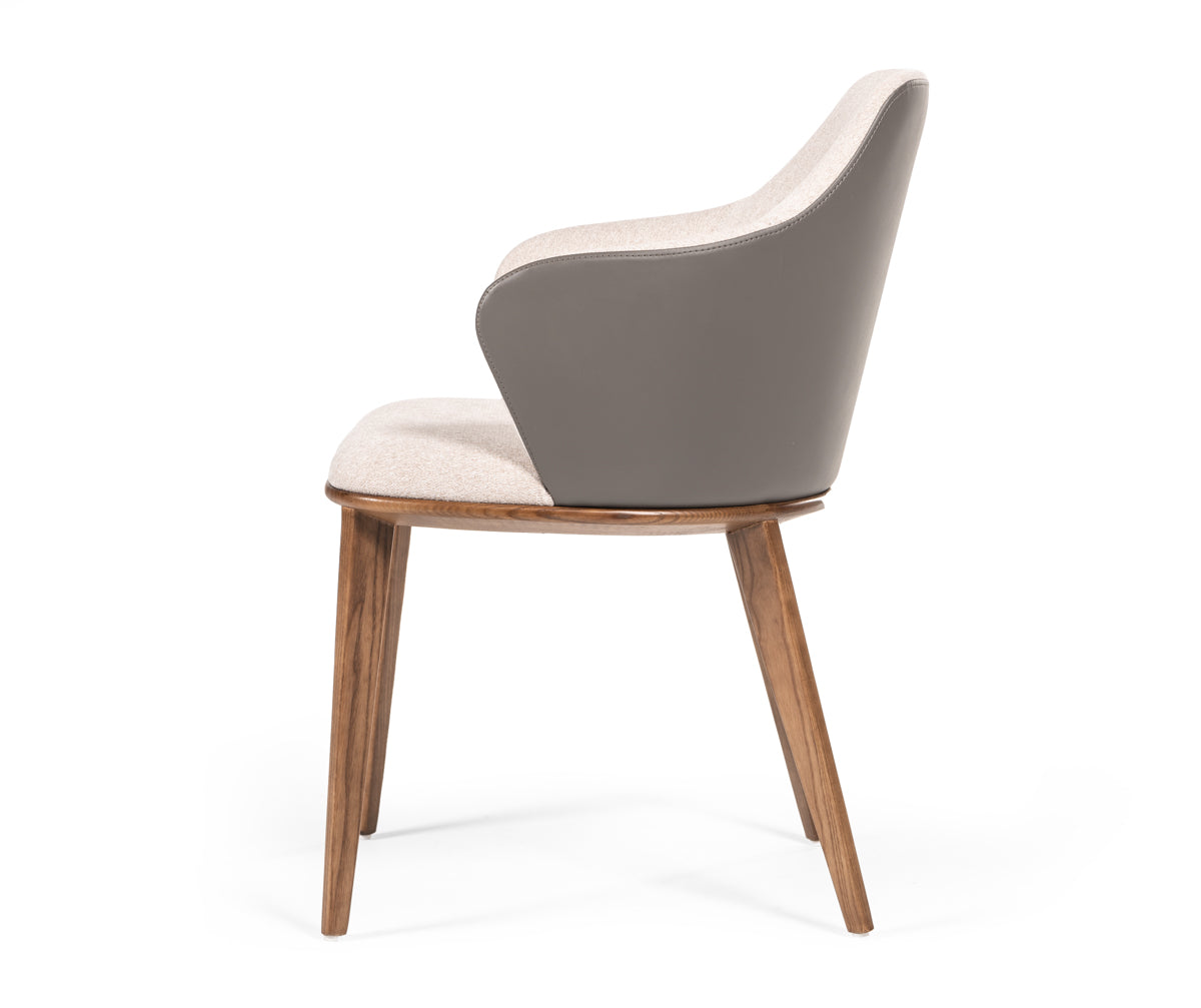 Modrest Megan Modern Beige & Grey Dining Chair Model VGCSCH17117-1