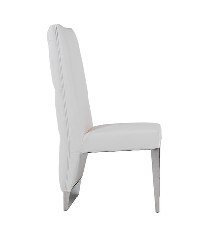 Modrest Kilson Modern White Leatherette & Stainless Steel Dining Chair (Set of 2) By VIG Furniture