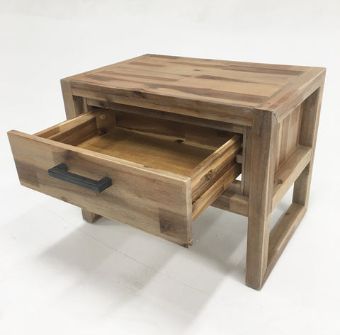 Modrest Mandy Modern Nutmeg Acacia Console & End Table Set Model VGWHMANDY-NUT