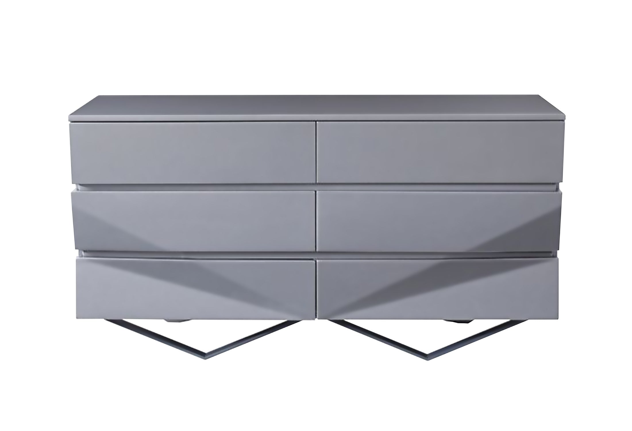Modrest Duke Modern Grey & Black Gun Chrome Dresser Model VGVCJ1811-D-GRY