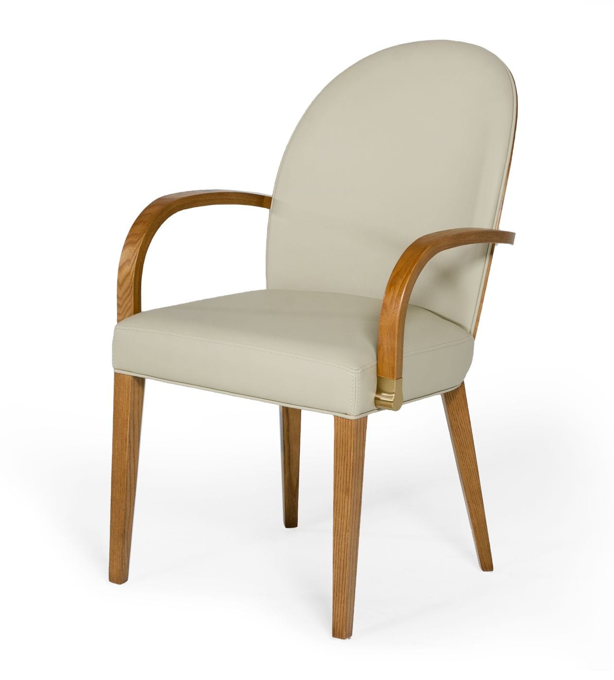 Modrest Rexford Modern Beige & Walnut Dining Armchair Model VGCSACH-17093
