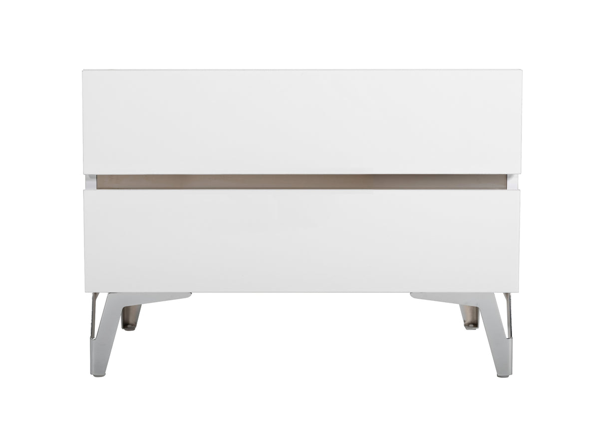 Nova Domus Angela Italian Modern White Nightstand Model VGACANGELA-NS
