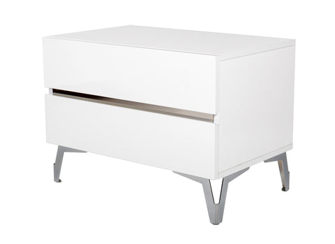 Nova Domus Angela Italian Modern White Nightstand Model VGACANGELA-NS