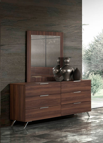 Nova Domus Brooklyn Italian Modern Walnut Mirror Model VGACBROOKLYN-MIR