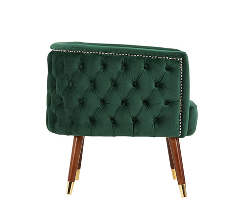 Modrest Bethel Modern Green Velvet Accent Chair Model VGRH-RHS-AC-502-B-GRN