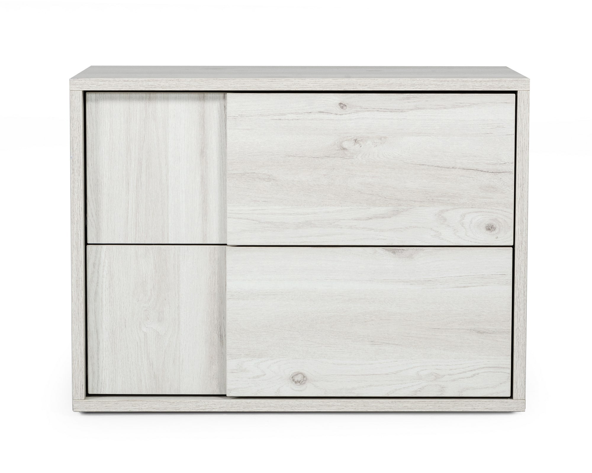 Nova Domus Asus Italian Modern White Washed Oak Nightstand Model VGACASUS-NS-ASH
