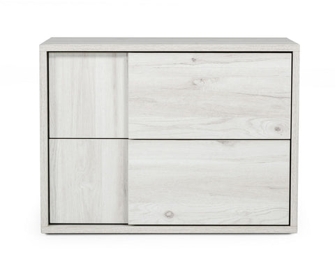 Nova Domus Asus Italian Modern White Washed Oak Nightstand Model VGACASUS-NS-ASH