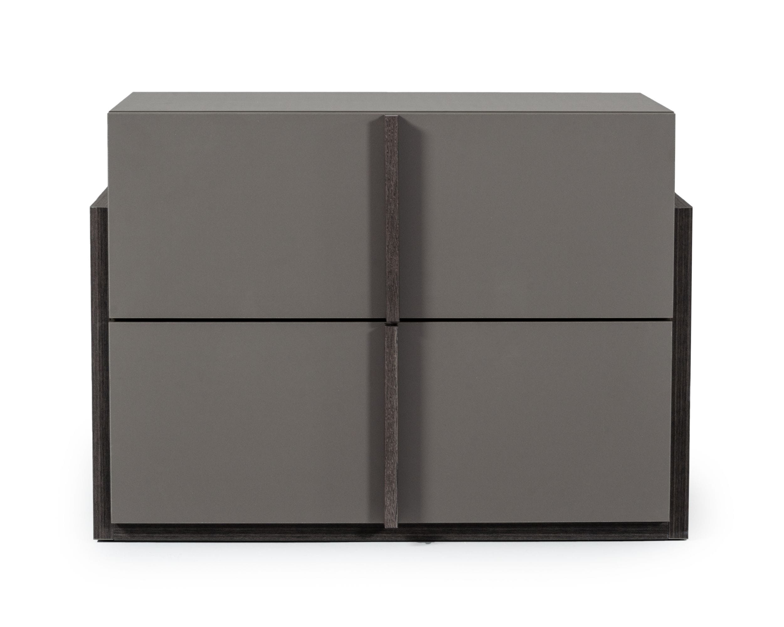 Nova Domus Lucia Italian Modern Elm And Matte Grey Nightstand Model VGACLUCIA-NS-GRY