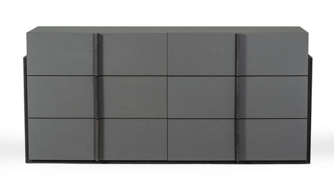 Nova Domus Lucia Italian Modern Elm And Matte Grey Dresser Model VGACLUCIA-DRS-GRY