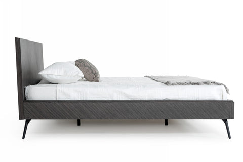 Modrest Gaige Eastern King Modern Grey Elm Bed  Model VGBB-MA1907-GRY-EK